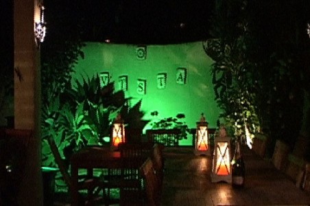 The magical courtyard by night